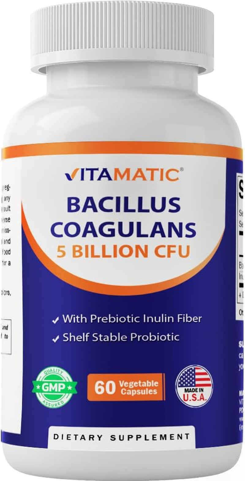Vitamatic Bacillus Coagulans Shelf Stable Probiotic Supplement - Promote GI Digestive Health - 60 Vegetable Capsules - Survives Stomach Acids image number 3