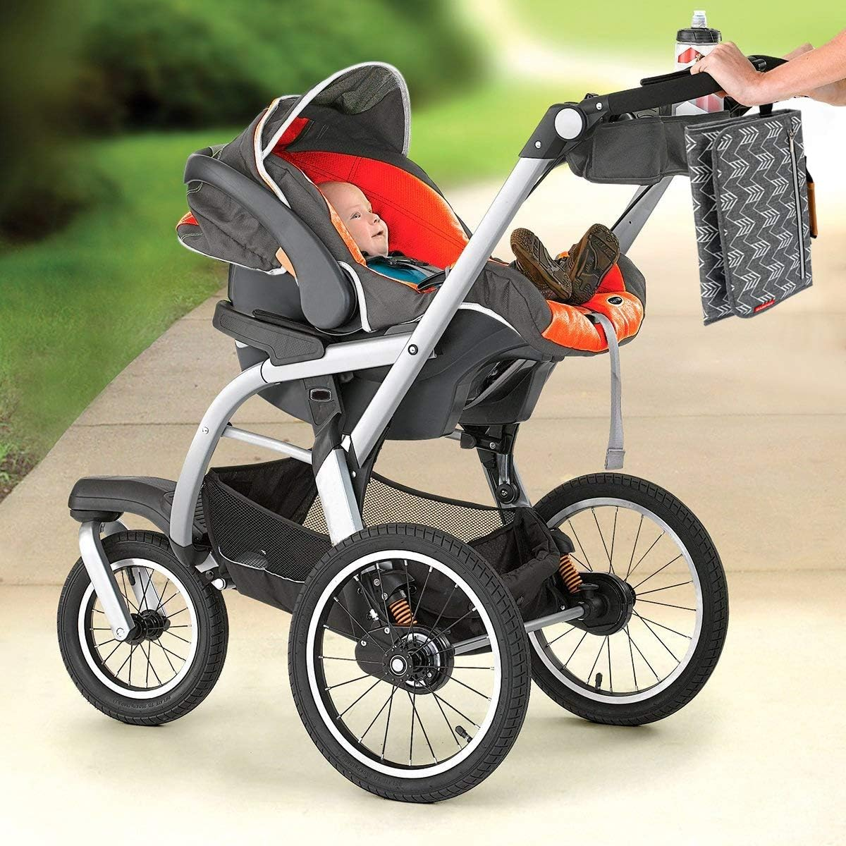 Portable Nappy Changing Mat, Baby Travel Changing Mat with Storage Pockets for Toddlers Infants & Newborns, Grey image number 4