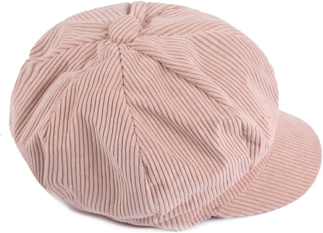 Classic Women S Hat Lightweight Beret Cap for Winter Vintage Newsboy Cap Corduroy Women Beret Hats Hats for Women - Grey image number 3