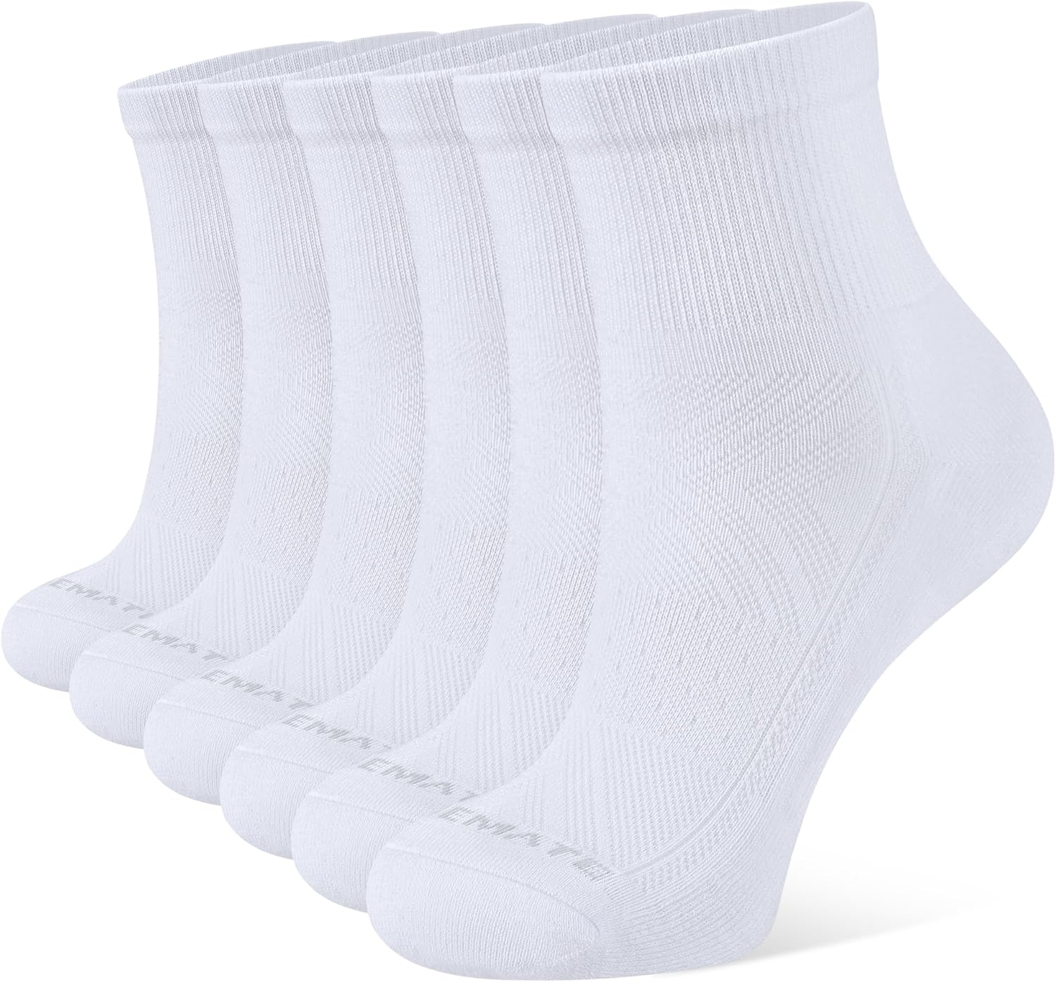 CLOSEMATE 6 Pairs Womens Ankle Athletic Socks Cushioned Cotton Comfort Breathable for Running Sports image number 4