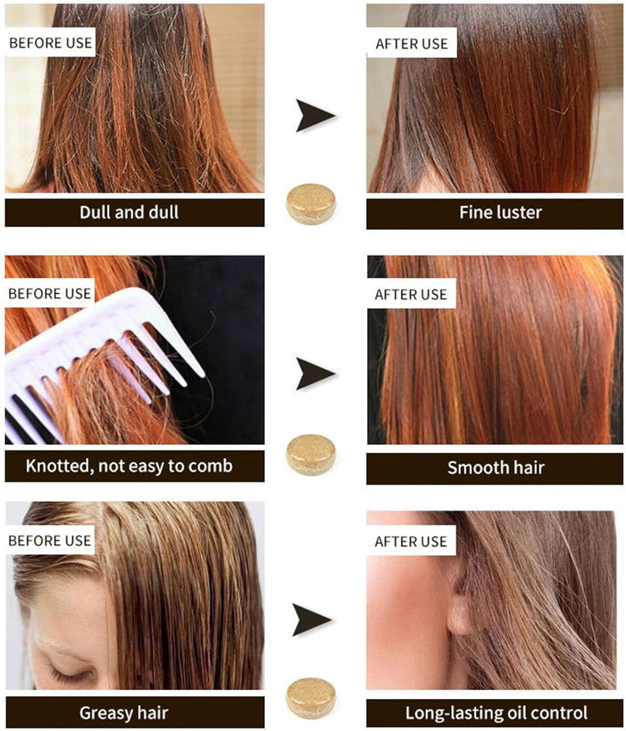 3PCS Organic Ginger Hair Regrowth Shampoo Bar, Ginger Soap for Hair Growth, anti Hair Loss Ginger Shampoo Soap, Mumnatural Ginger Shampoo Bar Conditioner for Thinning Hair (Ginger)