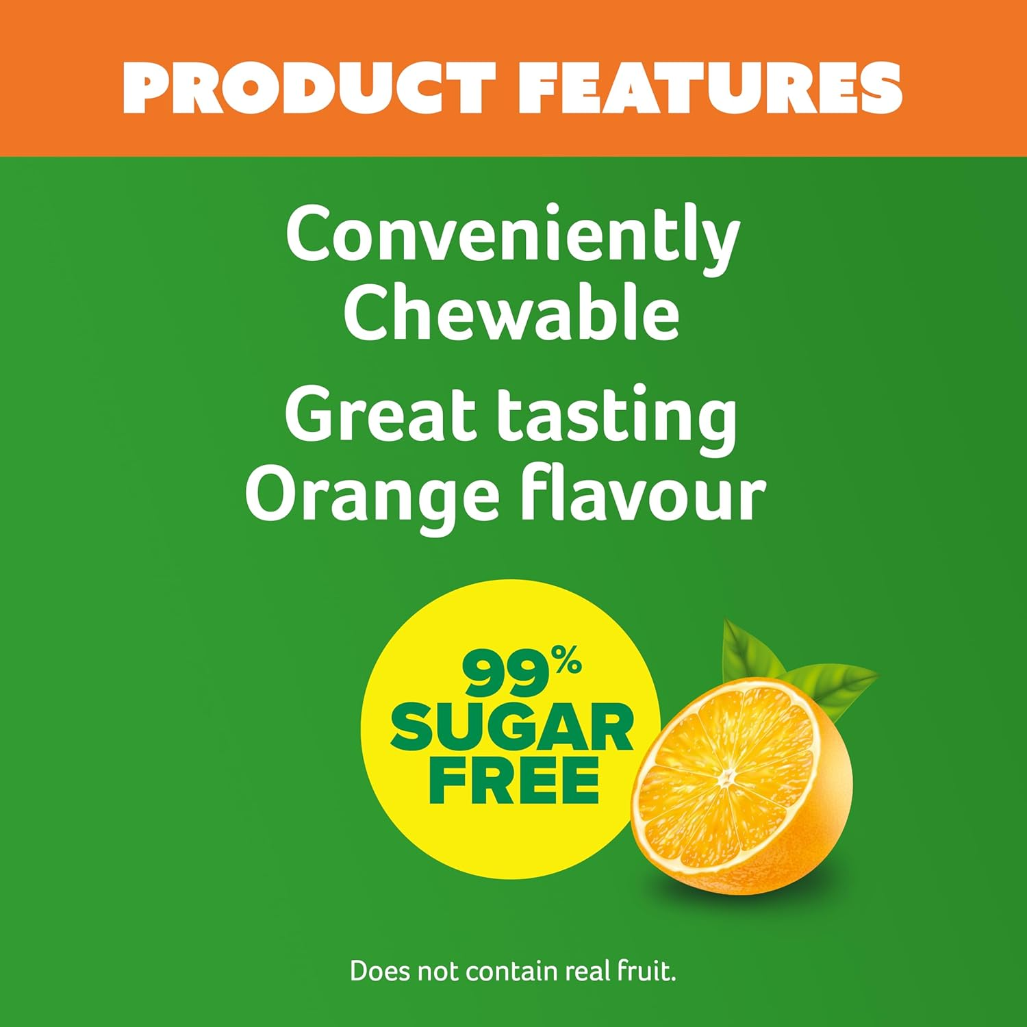 Cenovis Chewable Triple Action Vit C, D & Zinc 120 Chewable Tablets Orange Flavour - Supports Healthy Immune System Function to Help Fight Illness All Year Round image number 4