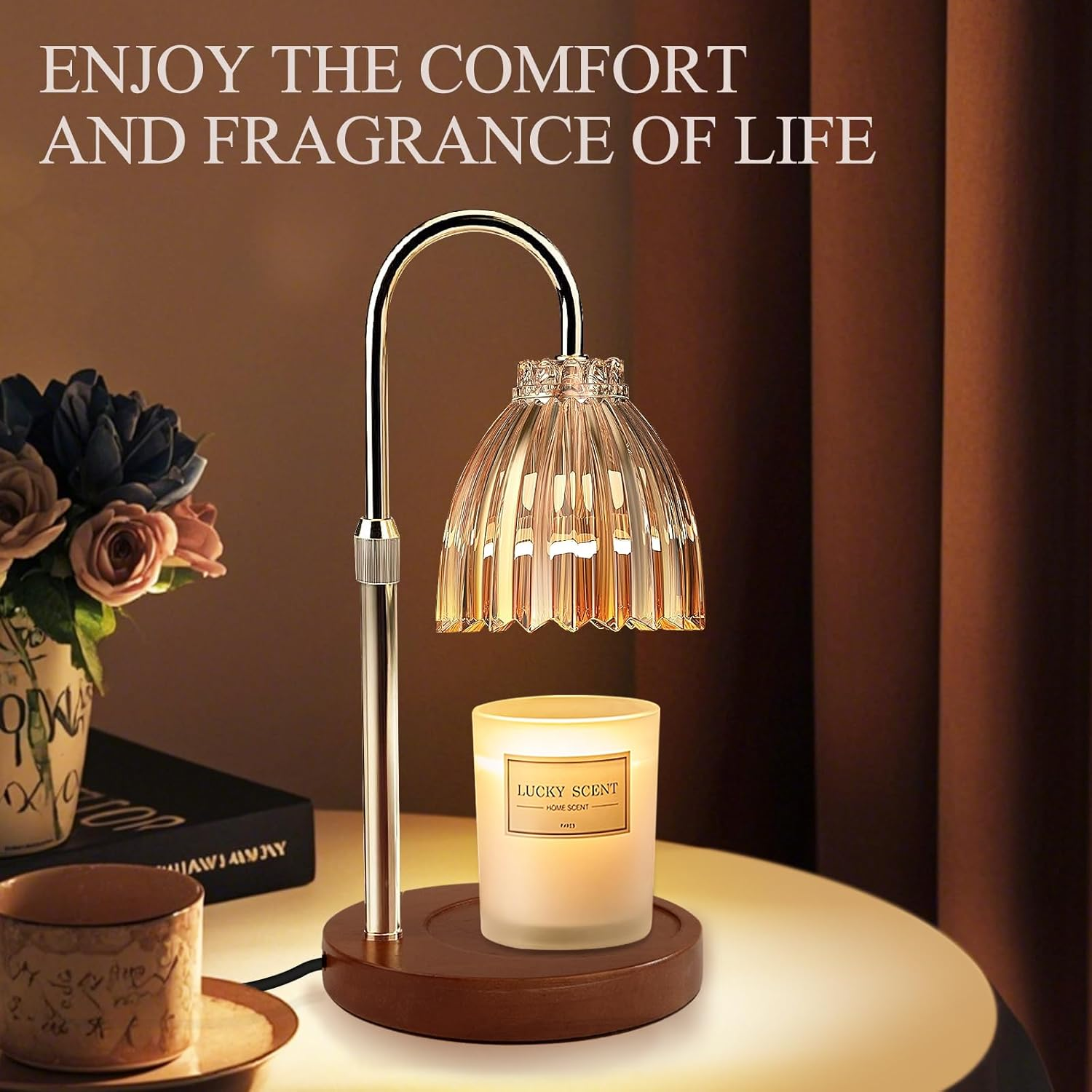 Yudoutech Candle Warmer Lamp, Adjustable Height Electric Candle Warmer Light with Timer and Dimmer Stylish Design for New Home Office Modern D&eacute;cor Gifts image number 3