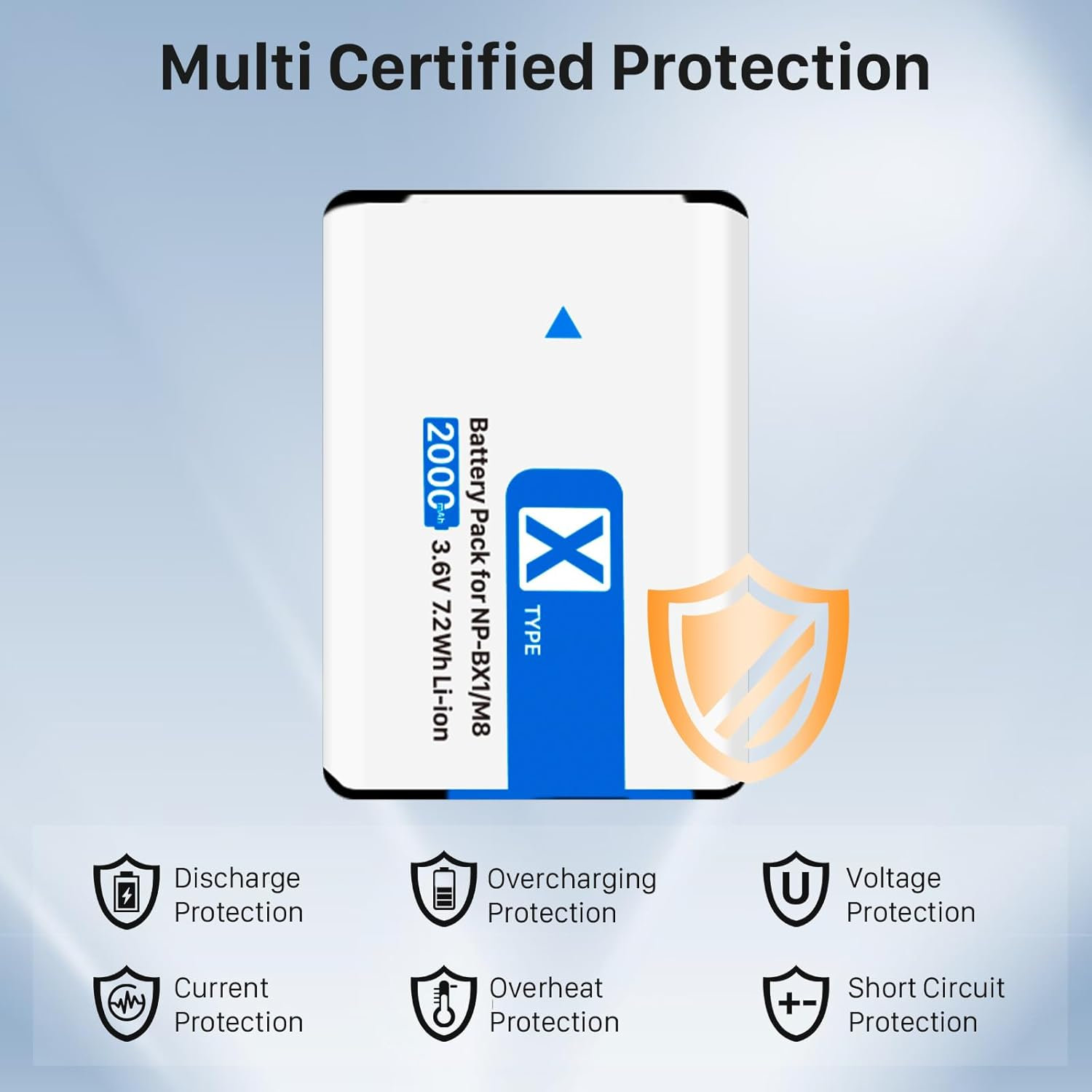 2 Packs Battery for NP-BX1 with Charging Station, 2000Mah New Upgrade High Capacity Battery Replacement for Sony NP-BX1/M8, ZV-1, RX100 VII, DSC-HX95, HX99, HX350, RX100, RX100M, FDR-X3000, Etc image number 3