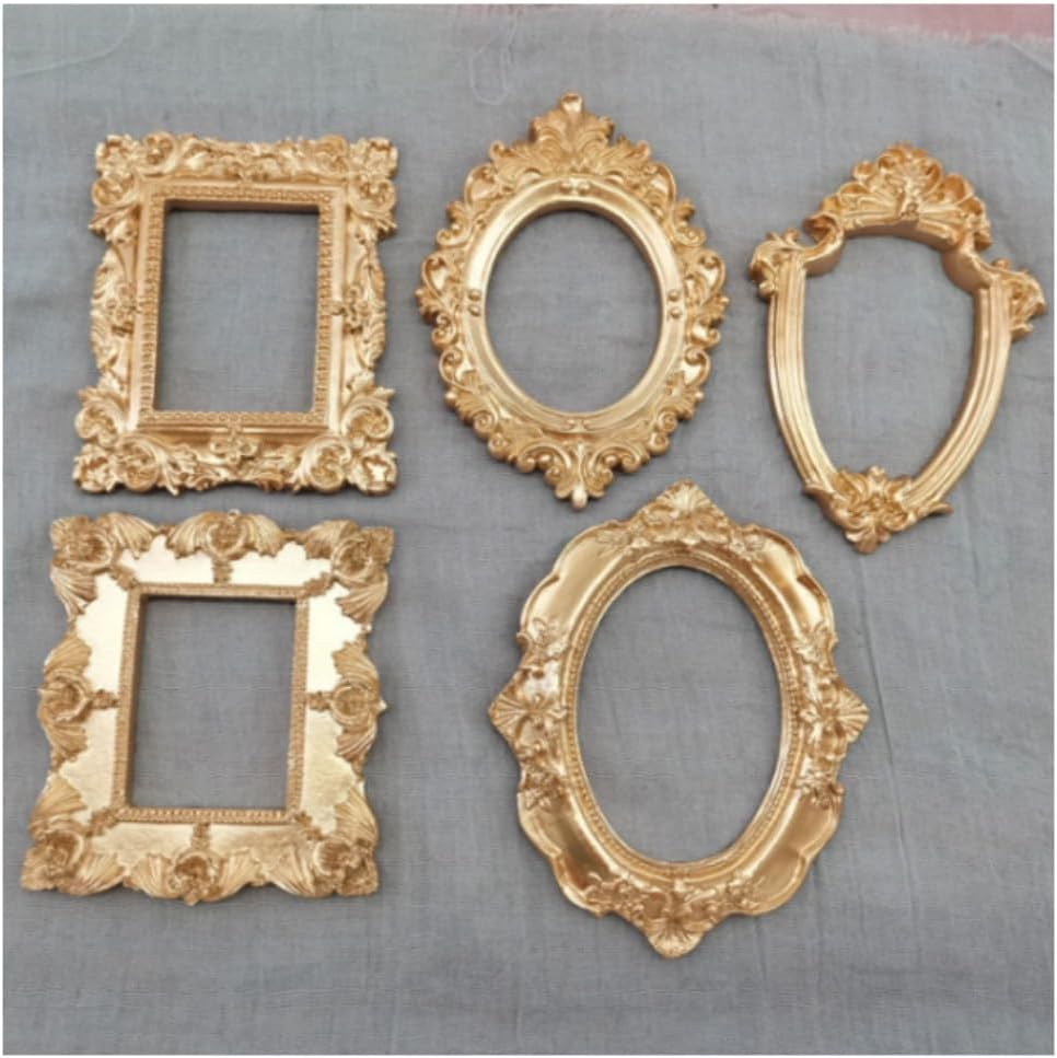 FUNNTY Gold Photo Frame 5 Mini Photo Frames Decorated with Vintage Decor image number 5
