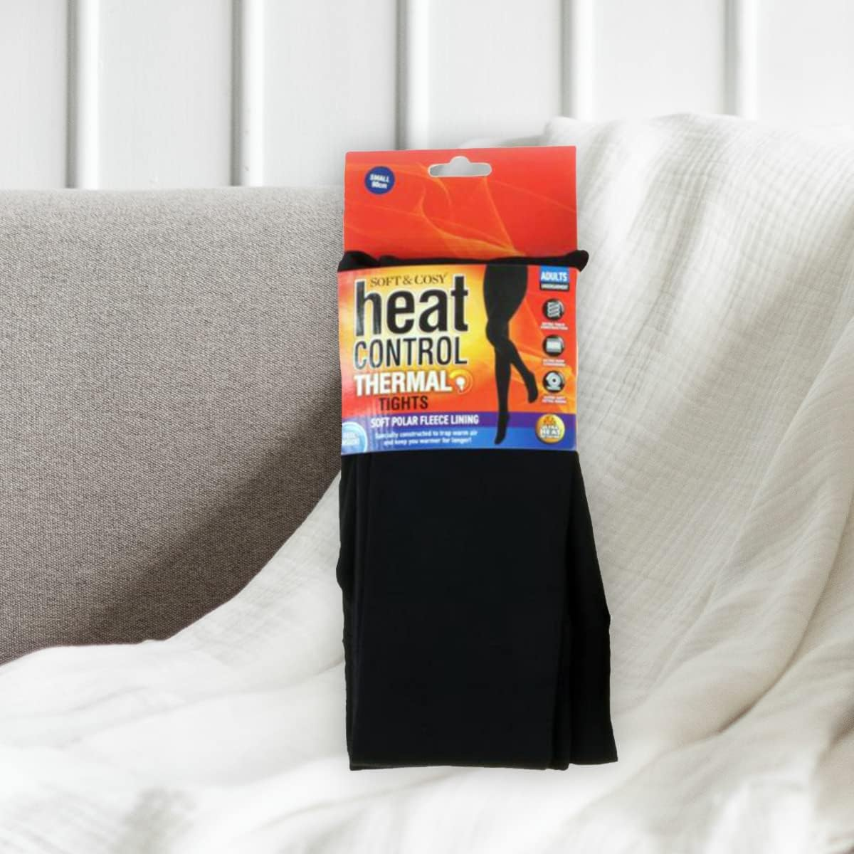 [2Pairs] Soft and Cosy Heat Control Thermal Fleece Lined Leggings for Womens, Keep Legs Warm and Cozy in Winter, Black image number 1