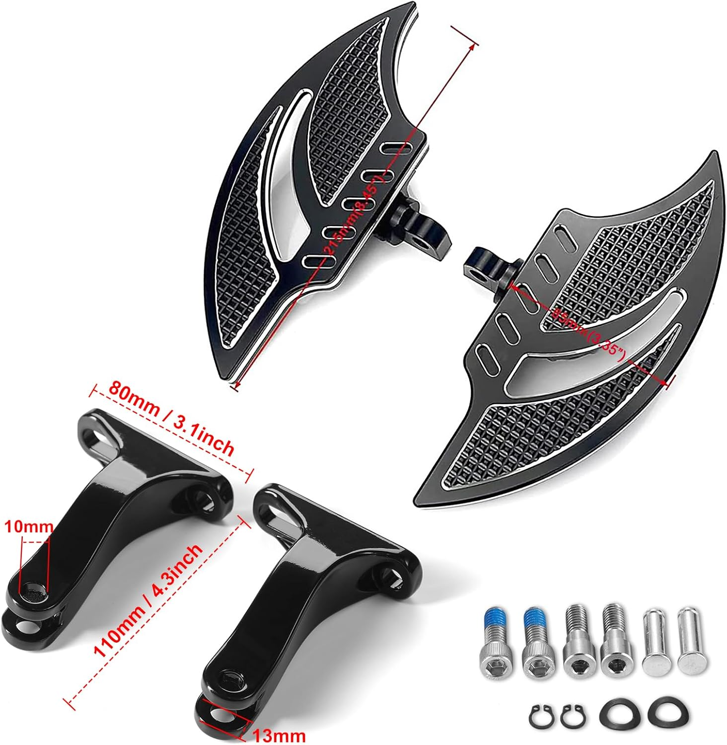 Black Rider Road Glide Floorboards Street Glide Ultra FLTRU Gear Brake Shifter Levers Electra Glide Foot Boards Roadking FLHR 2014-2023 image number 6