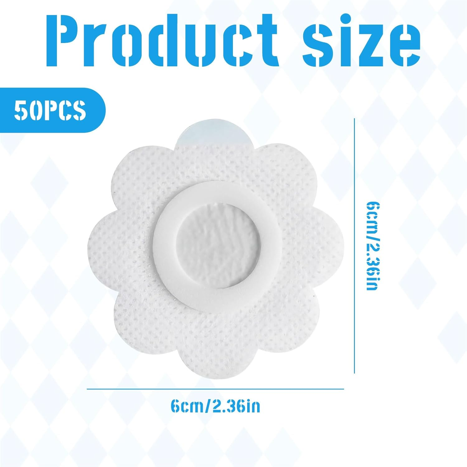 Castor Oil Pack Wrap, 50 PCS Castor Oil Patches, Self-Adhesive Belly Button Patch for Belly Button, Disposable Spunlace Cloth Organic Cotton Highly Absorbent Patch for Work Sleep image number 5