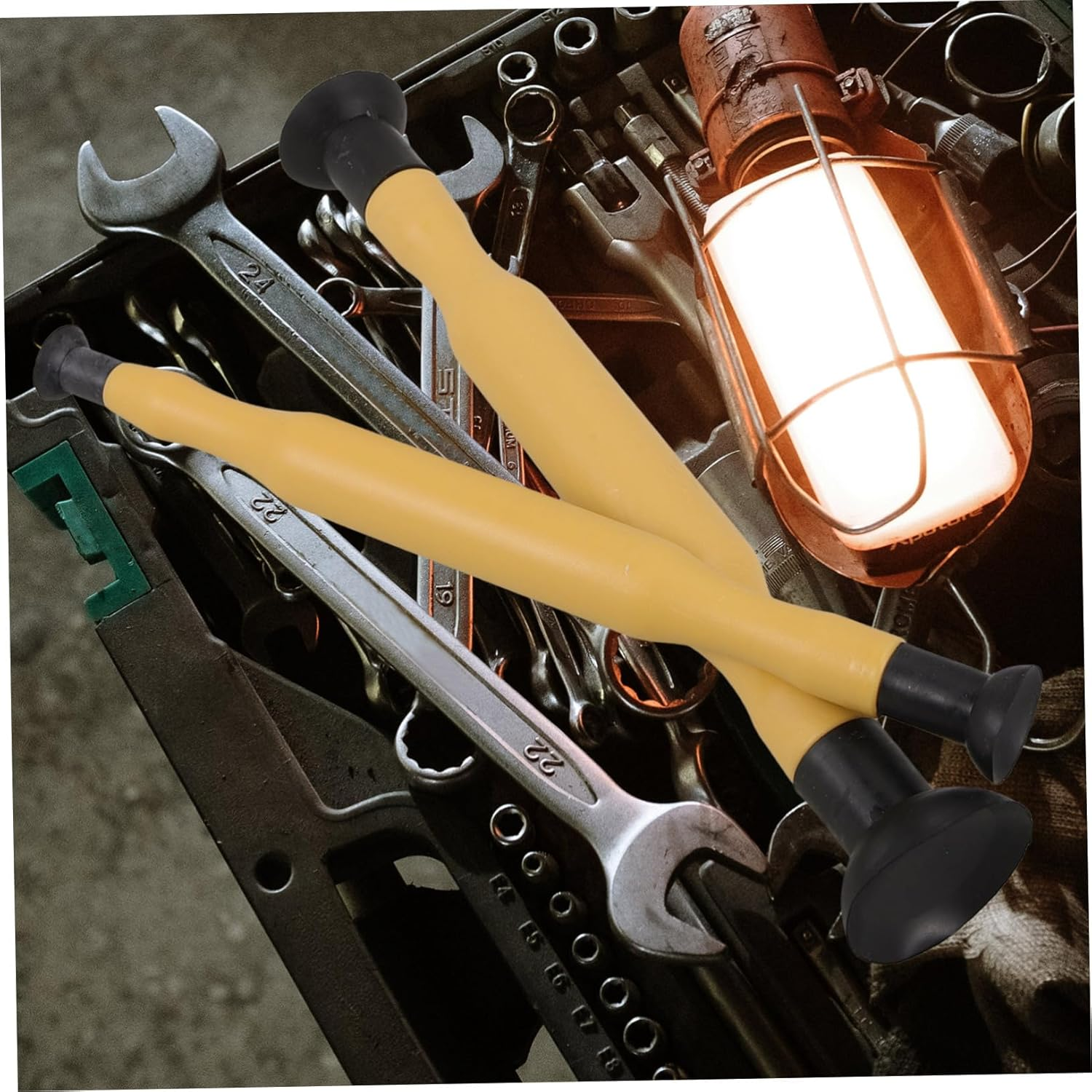 TINEASUR 2Pcs Manual Air Operated Valve Grinding Tool for Engine Valve Repair Grinding Stick for Automotive and Motorcycle Use Compact and Wear-Resistant Design image number 2