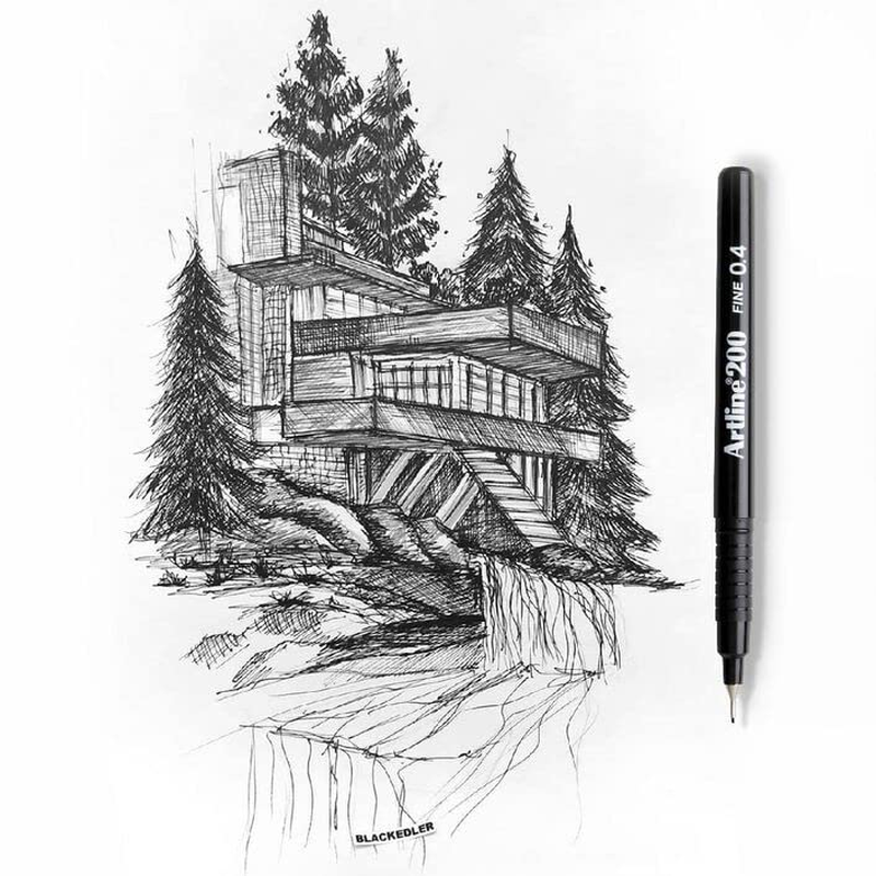 Artline 200, 120065, Fineliner Pens, Hangsell, 0.4Mm, Black, 2 Pack image number 5