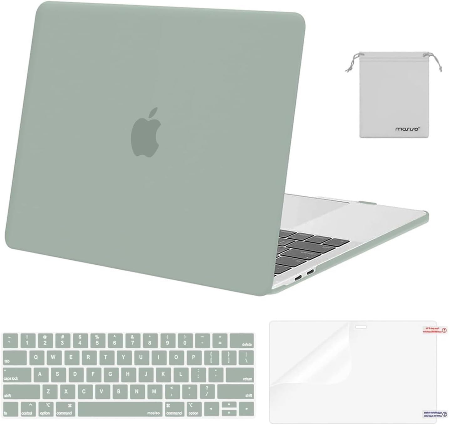 MOSISO Compatible with Macbook Pro 13 Inch Case M2 2025, 2024, 2023-2016 A2338 M1 A2251 A2289 A2159 A1989 A1708 A1706, Plastic Hard Shell&Keyboard Cover&Screen Protector&Storage Bag, Black