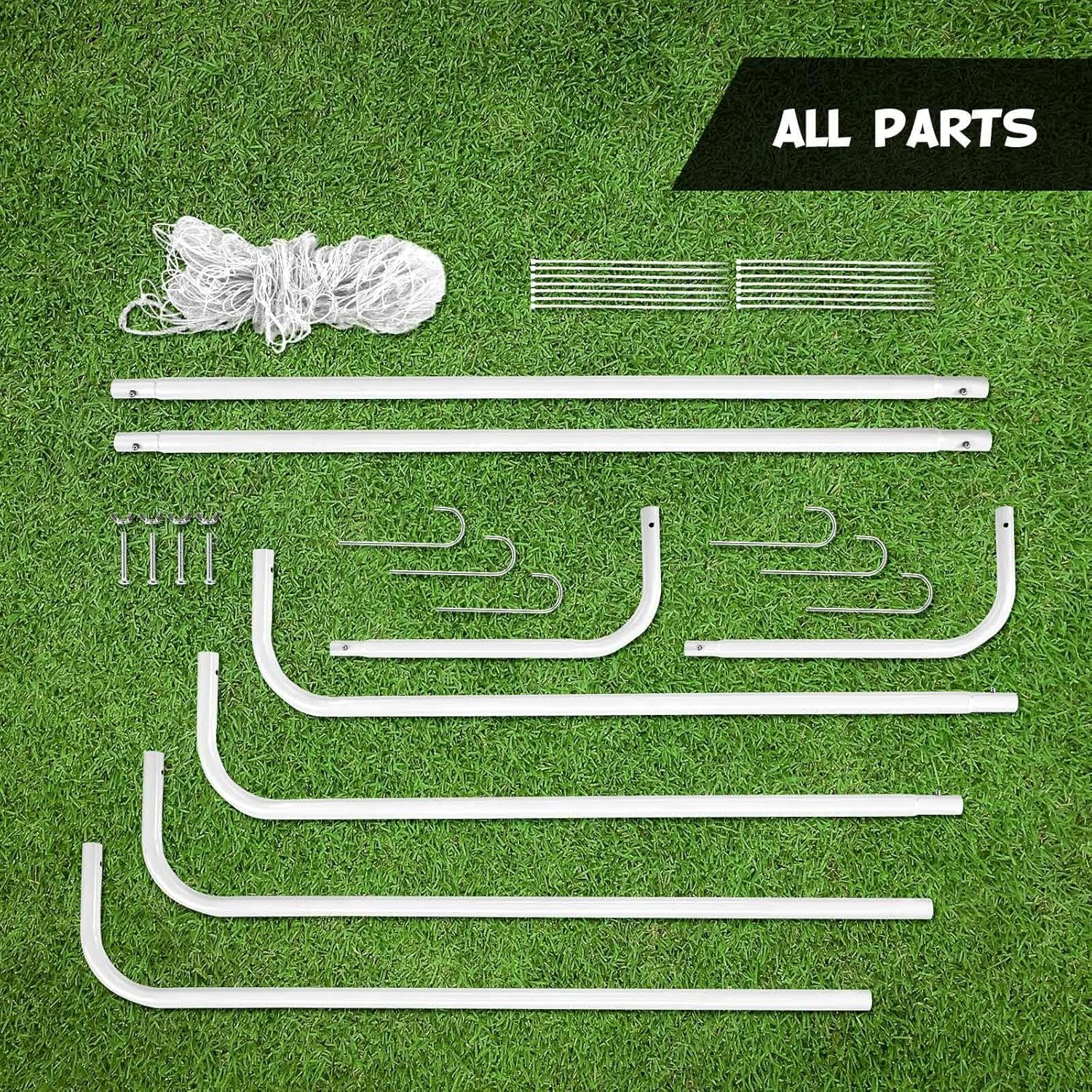 Soccer Goal Set Football Net Metal Frame Backyard Training Practice Kids Adults Youth Home Outdoor Sports Games Match