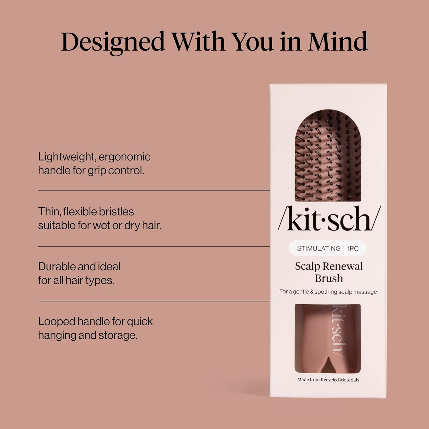 Kitsch Scalp Renewal Brush- Terracotta image number 4