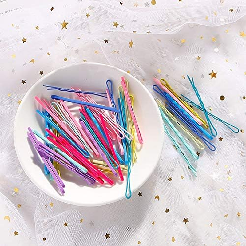 Decorative Bobby Pins Colorful 50 Pieces for Women Girls Colored Hair Barrettes Metallic Bobbie Pins Multi Colored Styling Clips for Lady Wedding Hair Accessories image number 4