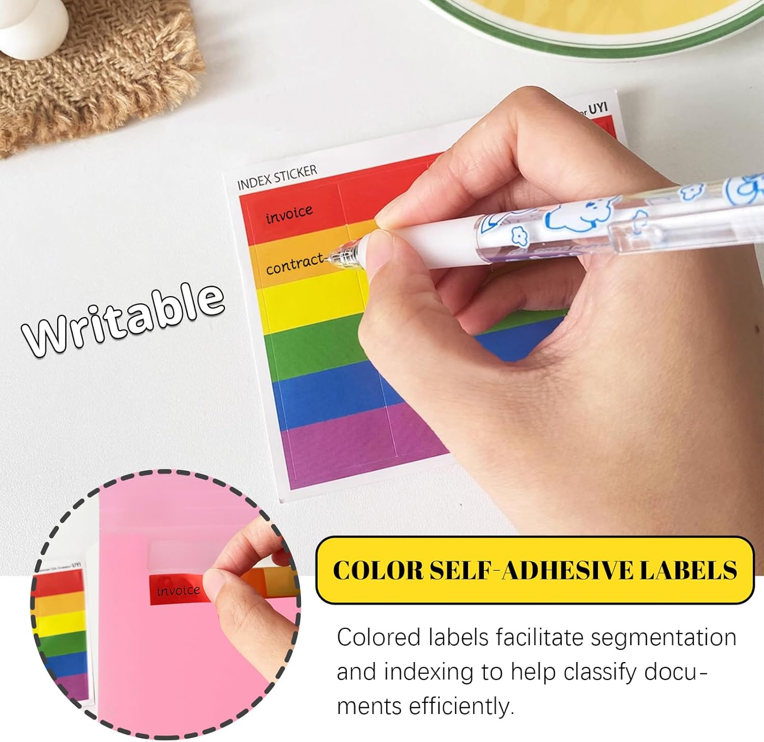 4Pcs A6 Expanding File Folder with Label, 13-Pockets Mini Accordion File Organizer Portable Receipt Organizer Mini Organizer Wallet for Storage Invoice Receipt Cards image number 6