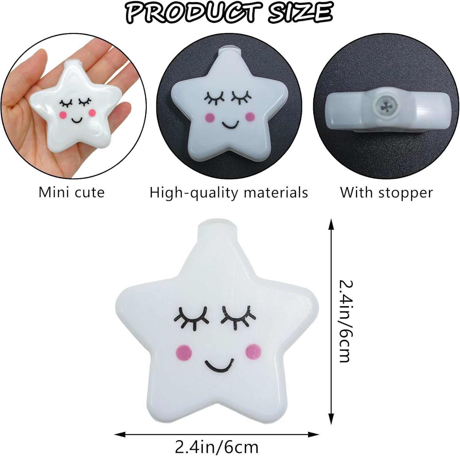 Niuhong Pack of 10 Small Lantern Hanging Ornament Mini 3D Lantern Lanterns Indoor and Outdoor Hanging Lanterns Garden Balcony Party Birthday Wedding Children'S Room Decoration (White Star) image number 2