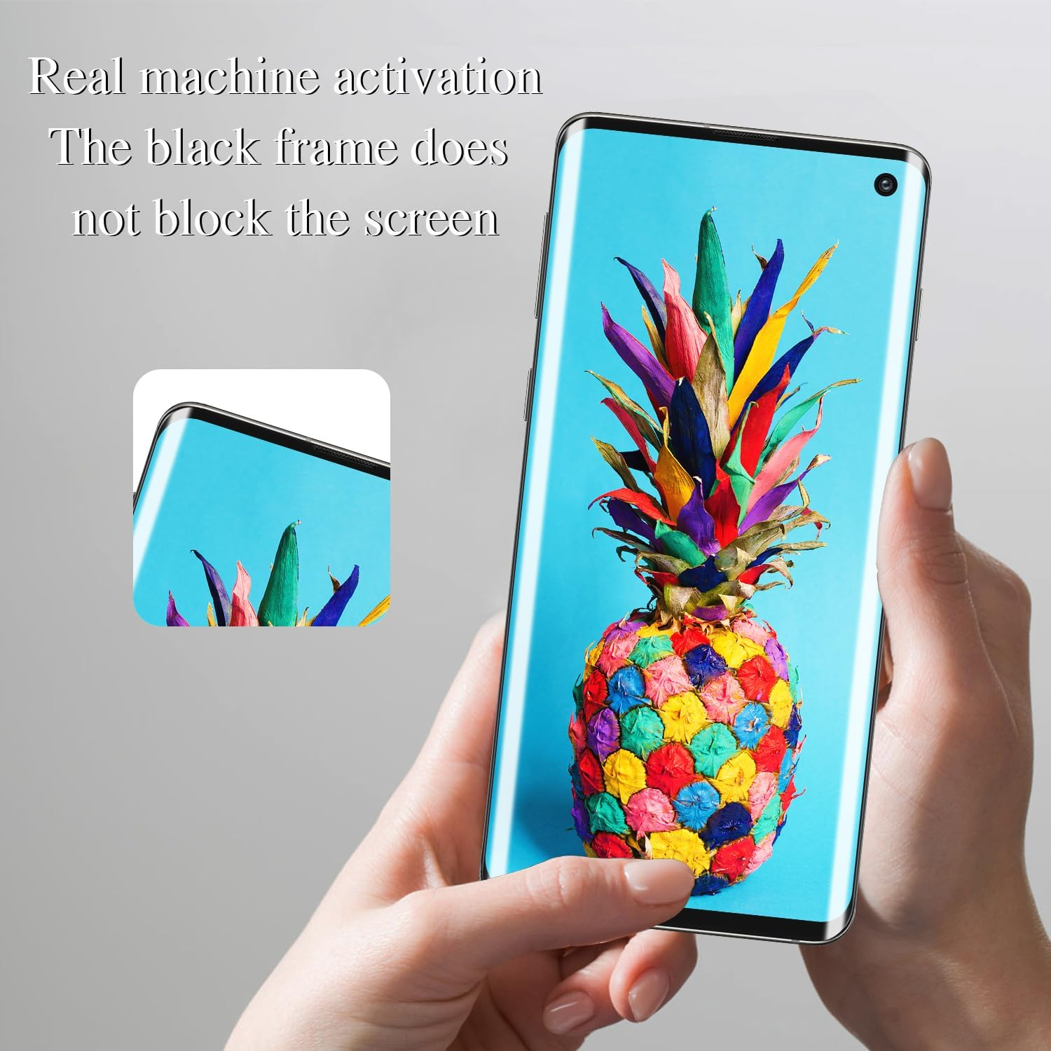 [2 Pack] Pokolan Screen Protector for Samsung Galaxy S10 Tempered Glass, HD Transparent, [3D Curved Full Coverage], 9H Hardness, Touch Sensitive, Easy to Install, anti Scratch image number 1