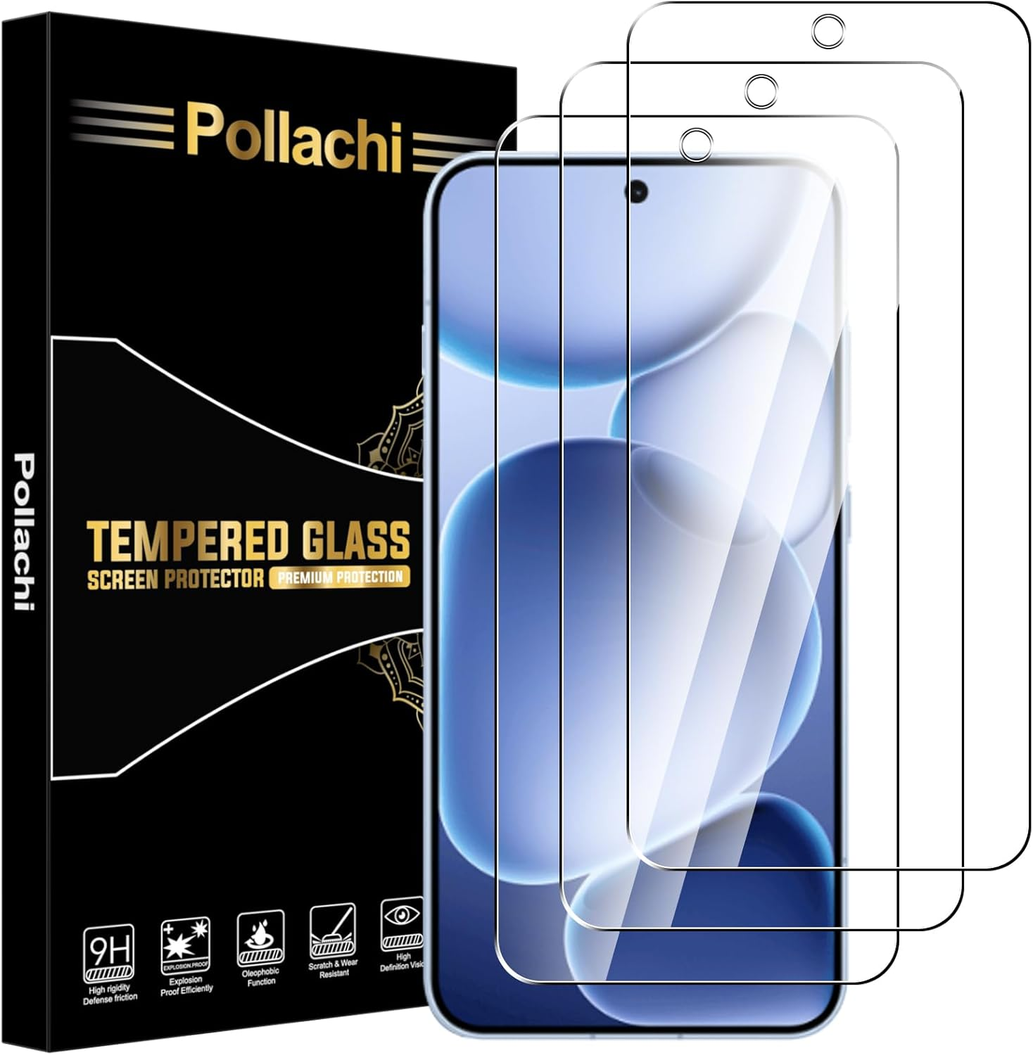 Pollachi [Pack of 3 Screen Protectors for Sony Xperia 1 VII/1 VII, Tempered Glass Film, 9H Hardness, Anti-Scratch, anti Fingerprint, Screen Protectors Tempered Glass for Sony Xperia 1 VII/1 VI