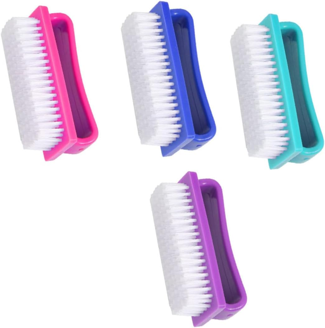 ERINGOGO 4Pcs Home Fingernail Brush Nail Brush Cleaner for Nail Art Manscaping Random Color image number 3