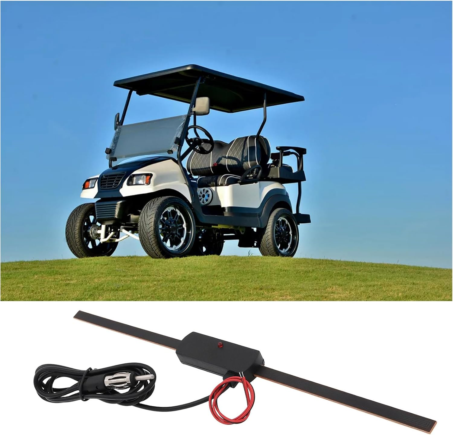 OTOTEC Car Hidden Amplified Antenna Kit 12V for Vehicle Golf Cart Watercraft Motorcycle image number 1