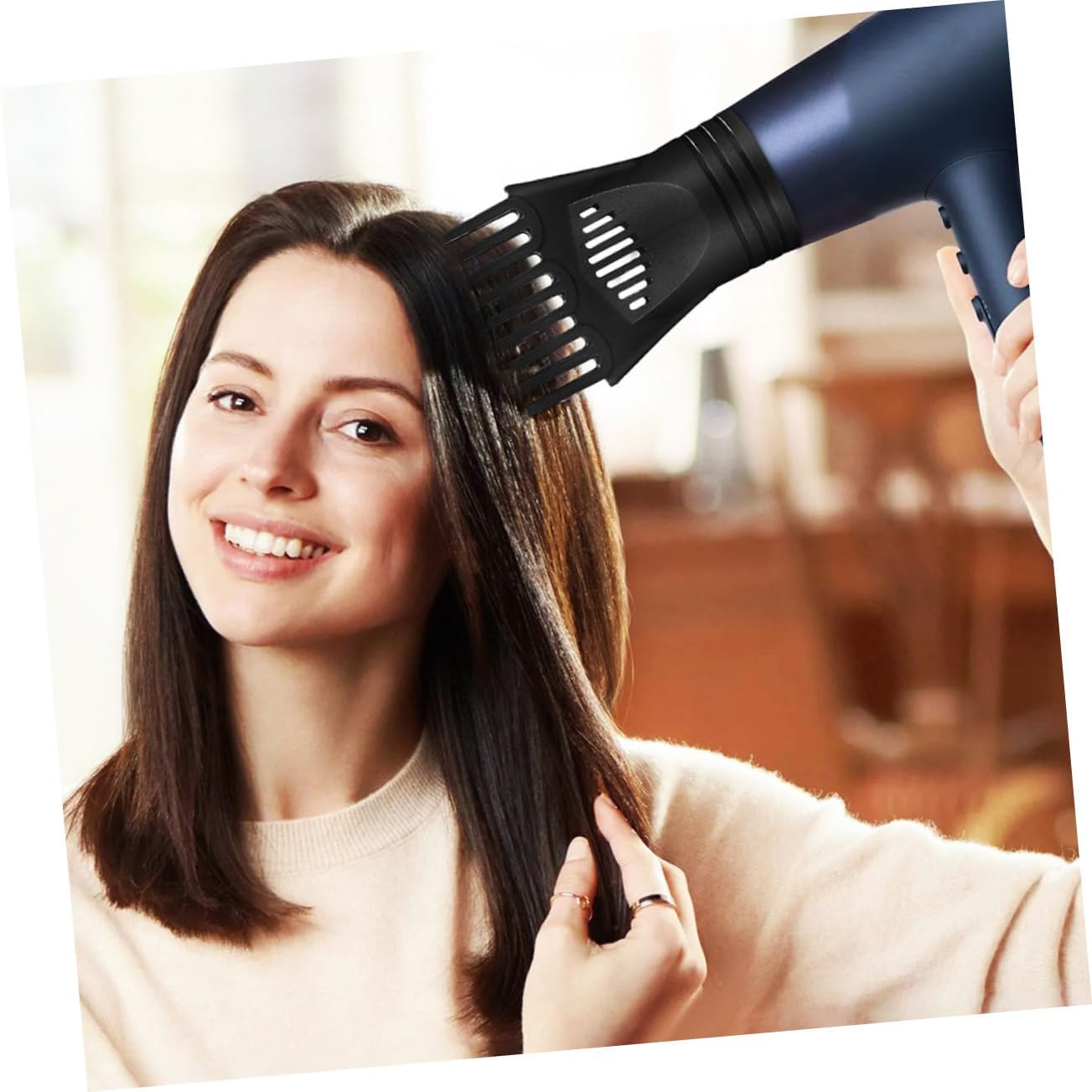 WOFASHPURET 6Pcs Universal Hair Dryer Nozzle Attachments for Professional Styling Compatible Most Blow Dryers Creative Hair Styling Tools Includes Diffuser and Concentrator Nozzles image number 5