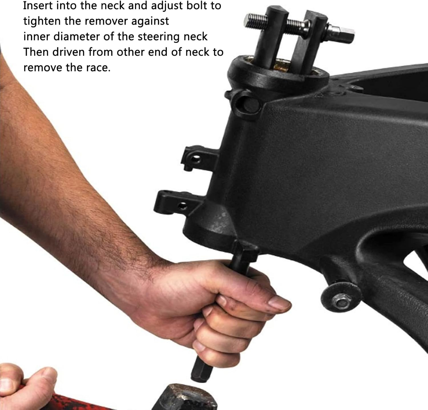 High Performance Metal Motorcycle Steering Neck Bearing Race Puller Tool with Universal Compatibility for All Motorcycles image number 3