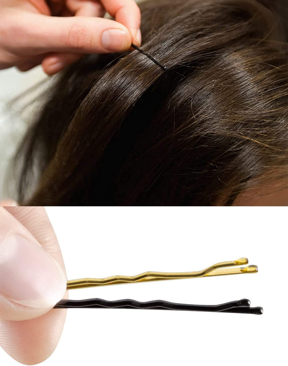 150 Pieces Bobby Pins, 3 Colors Hair Pins Kit, U Shaped Hair Clips with Case, Reusable Non-Slip Hair Pins, Premium Wave Hairpins, Bun Pins Hairpins for Women, Hair Clips Accessories for All Hair Types image number 6