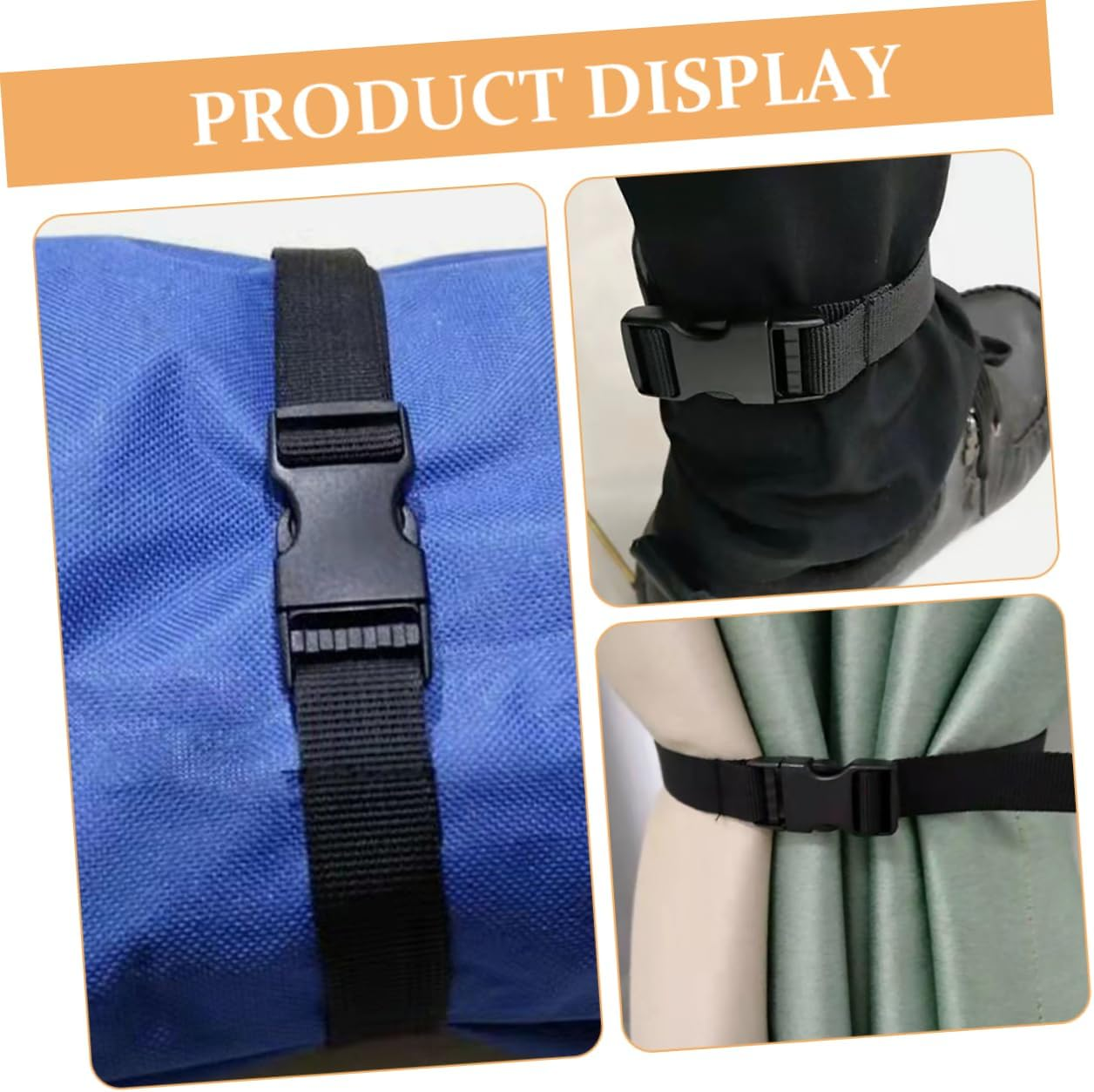 OSALADI 6Pcs Adjustable Suitcase Straps Heavy Duty Buckle Belts for Outdoor Luggage Lashing Reliable Webbing Straps Quick-Release Buckles for Travel Packing image number 1