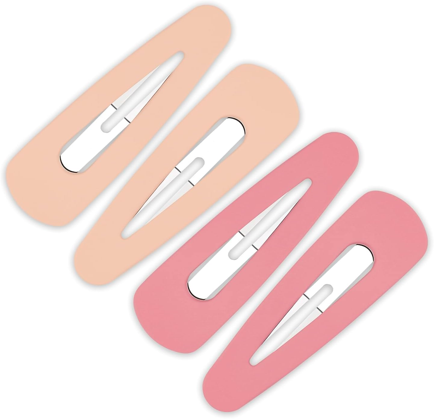 4Pcs Large Snap Hair Clips BB Hair Barrettes Metal Snaps Barrettes Matte Snap Clips 9Cm Hairs Pins for Girls and Women Hairs Decortions Accessories (Pink) image number 5