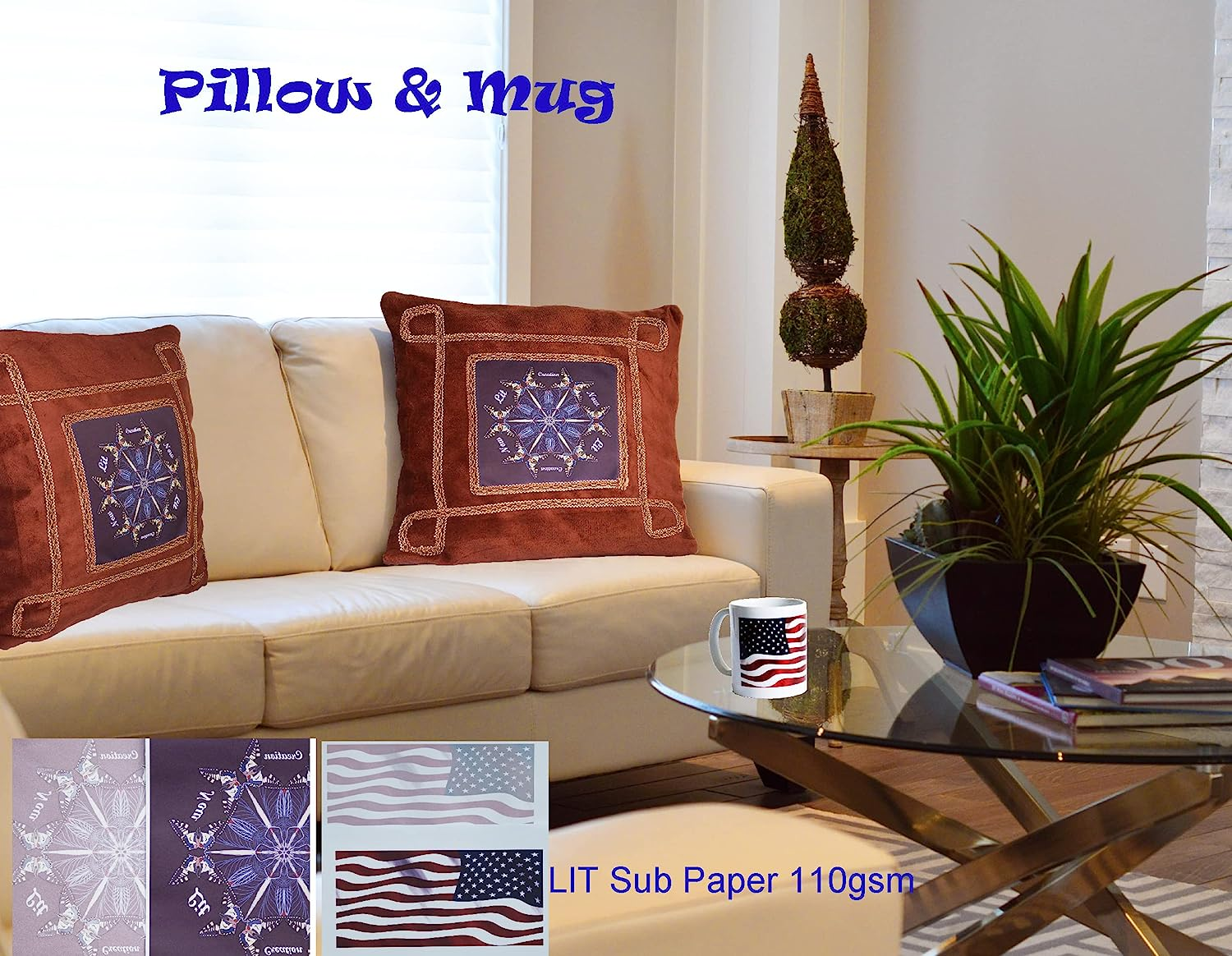 LIT Sublimation Paper A3+ 330X482Mm 13X19, 100Sheets 110G Heat Press Transfer Paper - for Any Epson Sawgrass Ricoh HP Inkjet Sublimation Printer with Sublimation Ink for Blanks Mugs Tumblers T Shirts