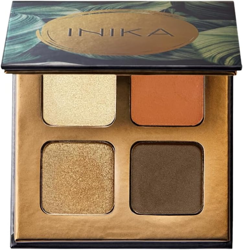 INIKA Eyeshadow Quad - Sunset | Blendable, Natural Mineral Pigments, Sunset and Neutral Tones, Long Lasting, Matte and Shimmer image number 4