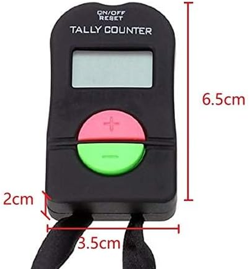 4 Pieces Digital Hand Tally Counter Golf Sports Counter Electronic Add Subtract Manual Clicker Handheld Mechanical Number Click Counter with Neck Lanyard image number 5