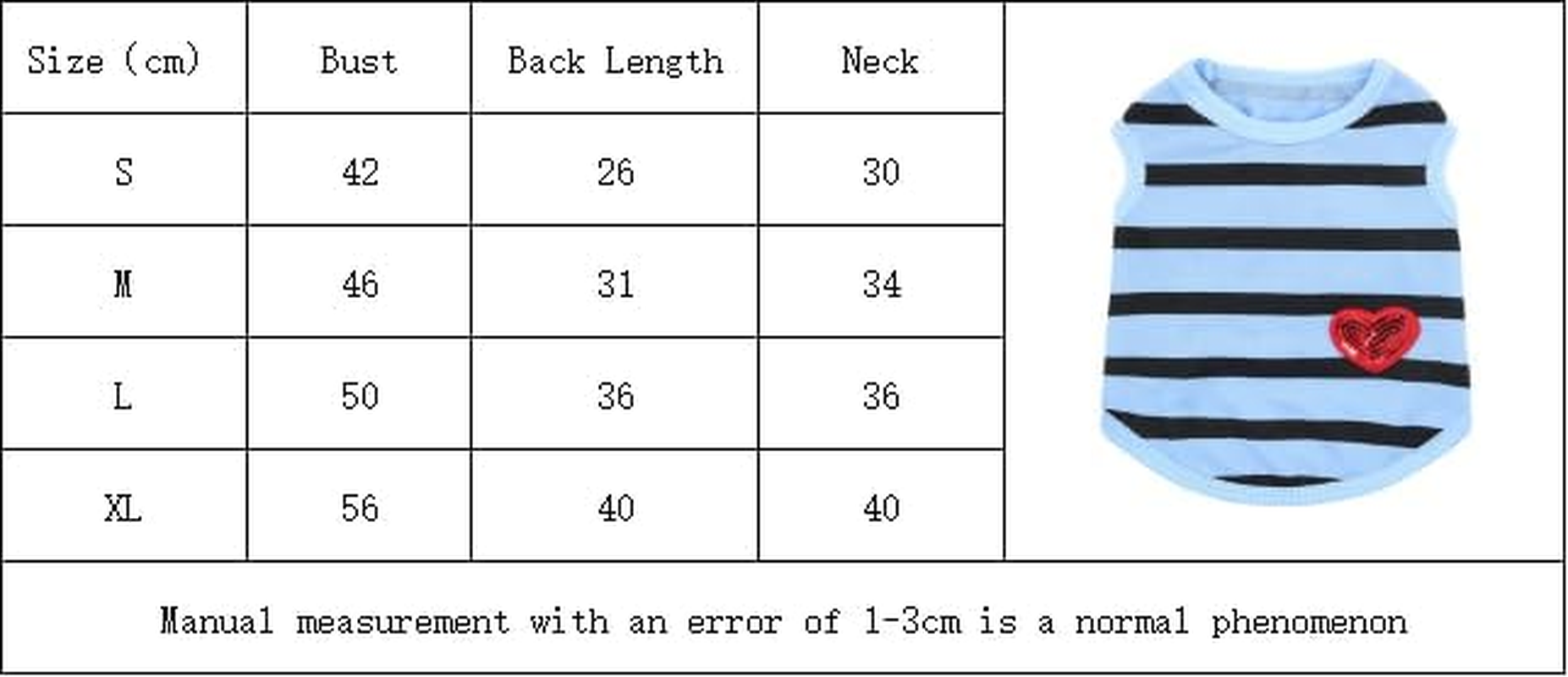 Pet Dog Striped T-Shirt Dogs Cats Cotton Vest Spring Summer Pet Apparel Tee Shirt Suitable for Small and Medium Large Pets (Blue, S)