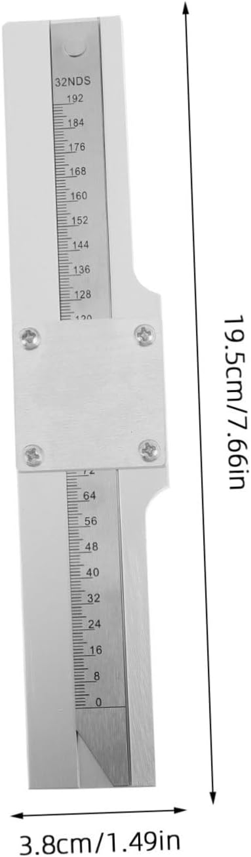 JECOMPRIS Tire Tread Depth Gauge Lens Metal Ruler for Accurate Tire Depth Measurements Multi-Functional Tool image number 1