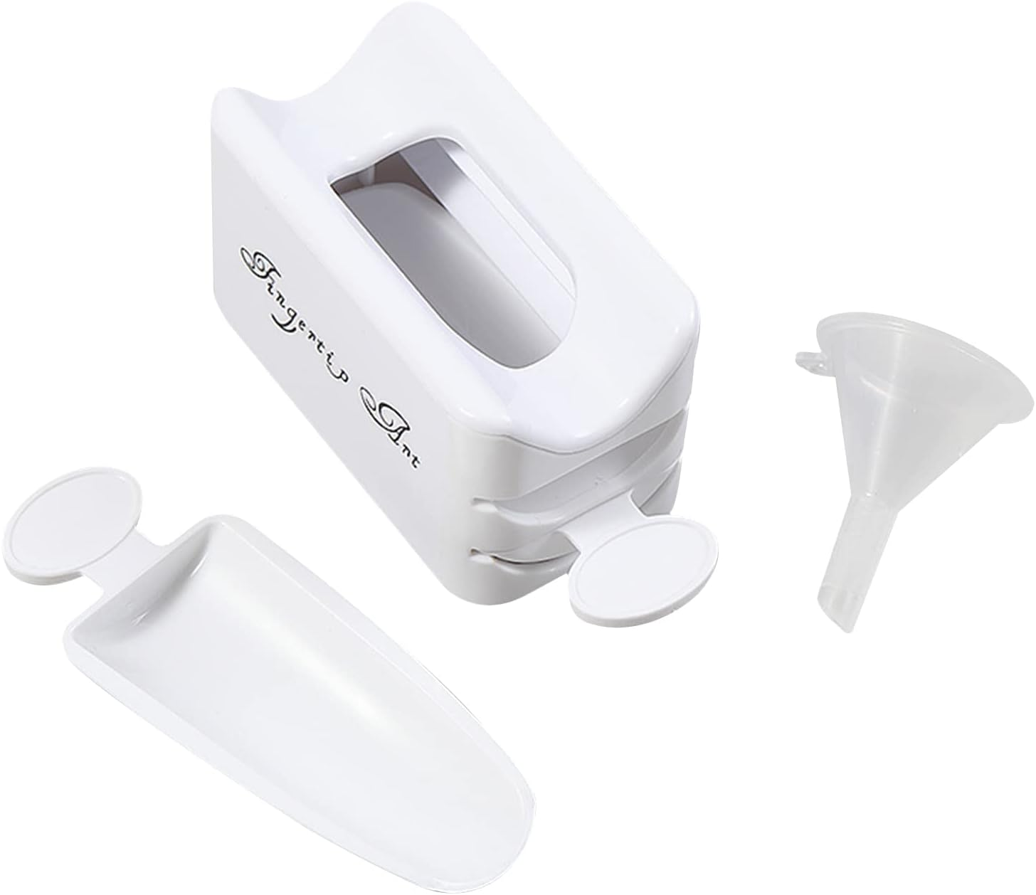 Julycrab Manicure Double-Layer Nail Powder Diamonds Recycling Box Dip Powder Recycling System Portable Dip Powder Container Nail Art Tools