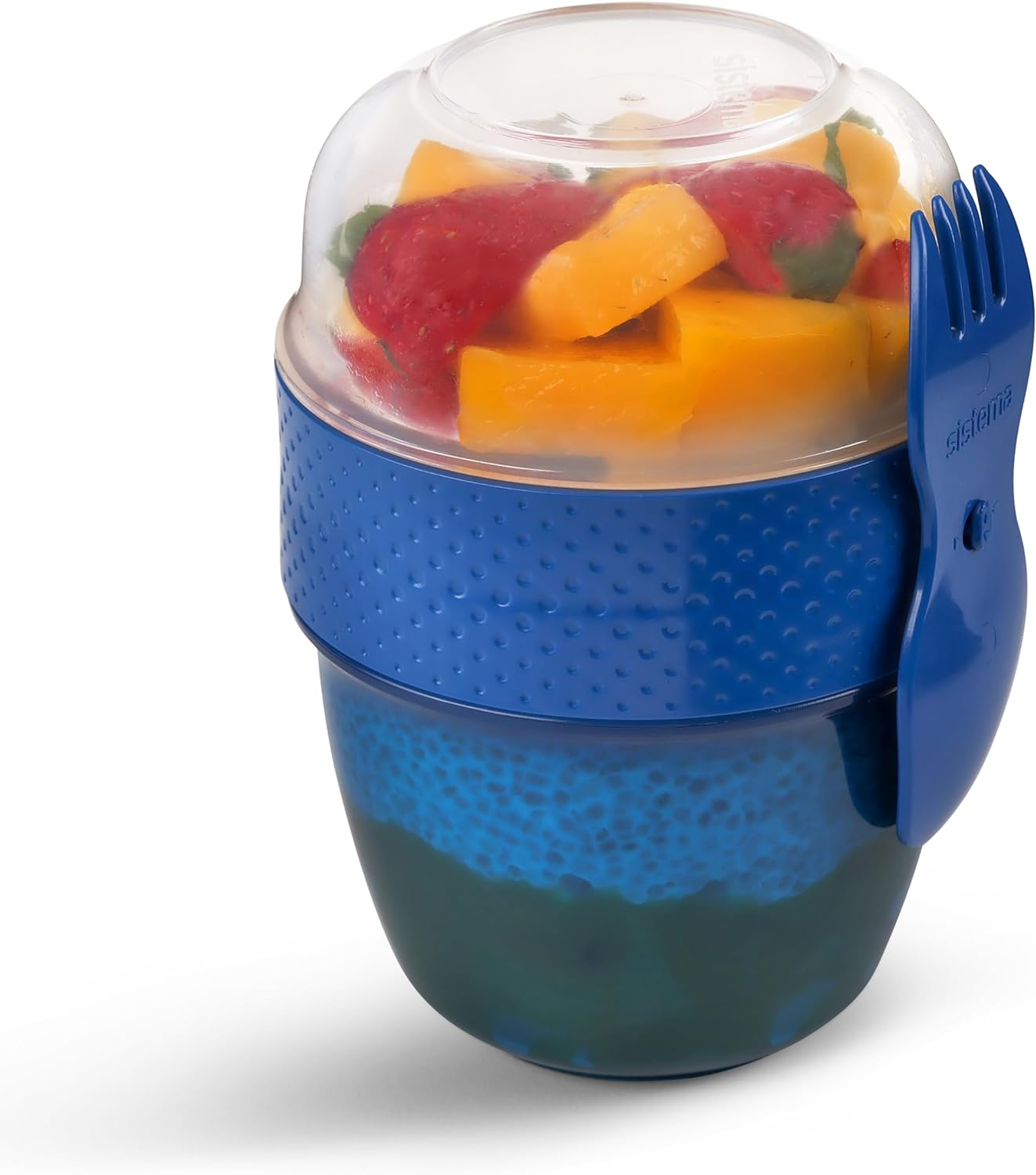 Sistema Snack Capsule to Go | with 2 Compartments & Spork | 515 Ml | Assorted Colours