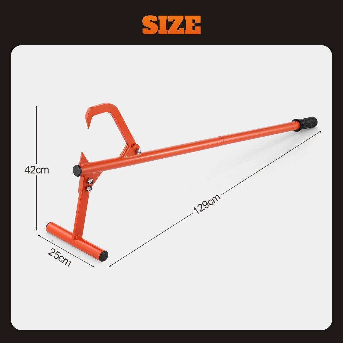 129Cm Log Lifter Roller Cant Hook Jack Logging Peavey Heavy Duty Timber Wood Lifting Rolling Raising Tool image number 3