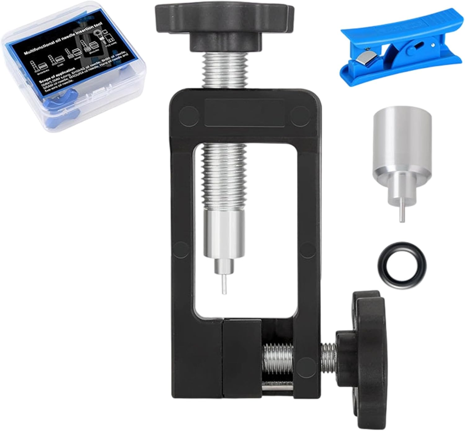 2 in 1 Upgraded Bicycle Brake Needle Driver Insertion Tool with Hydraulic Hose Cutter for Bicycle MTB Road Bike Olive Banjo Fitting Insert Install image number 6