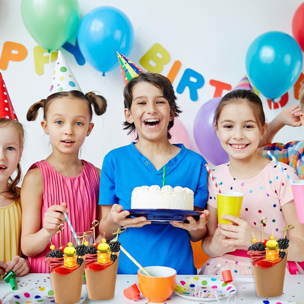 Valentines Day Decorations Charcuterie Cups with Sticks 60 Sets 12Oz French Fry Cups with Cocktail Picks Charcuterie Boards Accessories Party Supplies 60 Cups+200 Sticks+60 Bags+60 Labels image number 3