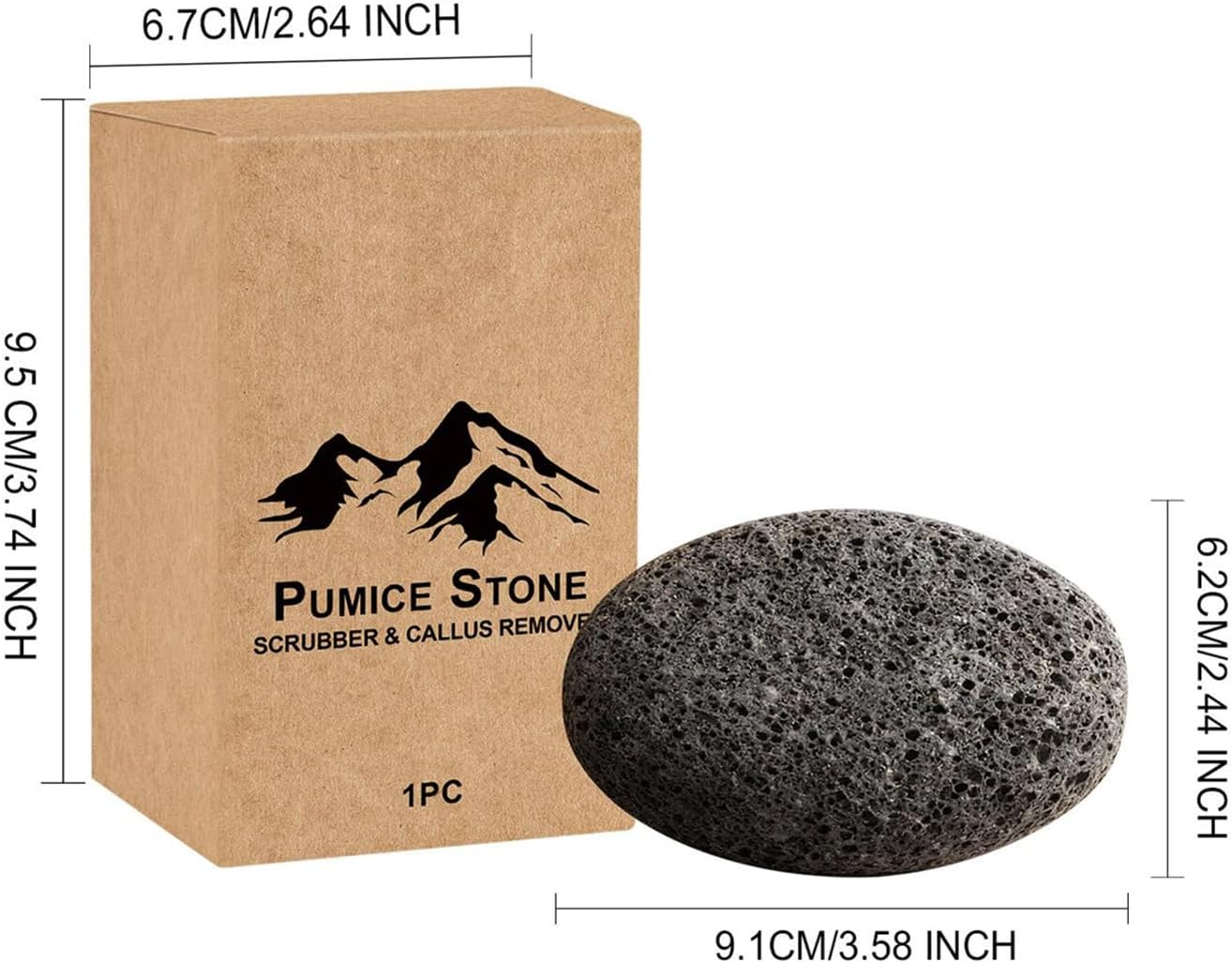 Zasdvn Pumice Stone for Feet,Double-Sided Portable Natural Stone - Foot Scrub Remover,For Shower Home Spa Travel Care Cleaning Washing Home Pedicure Tools