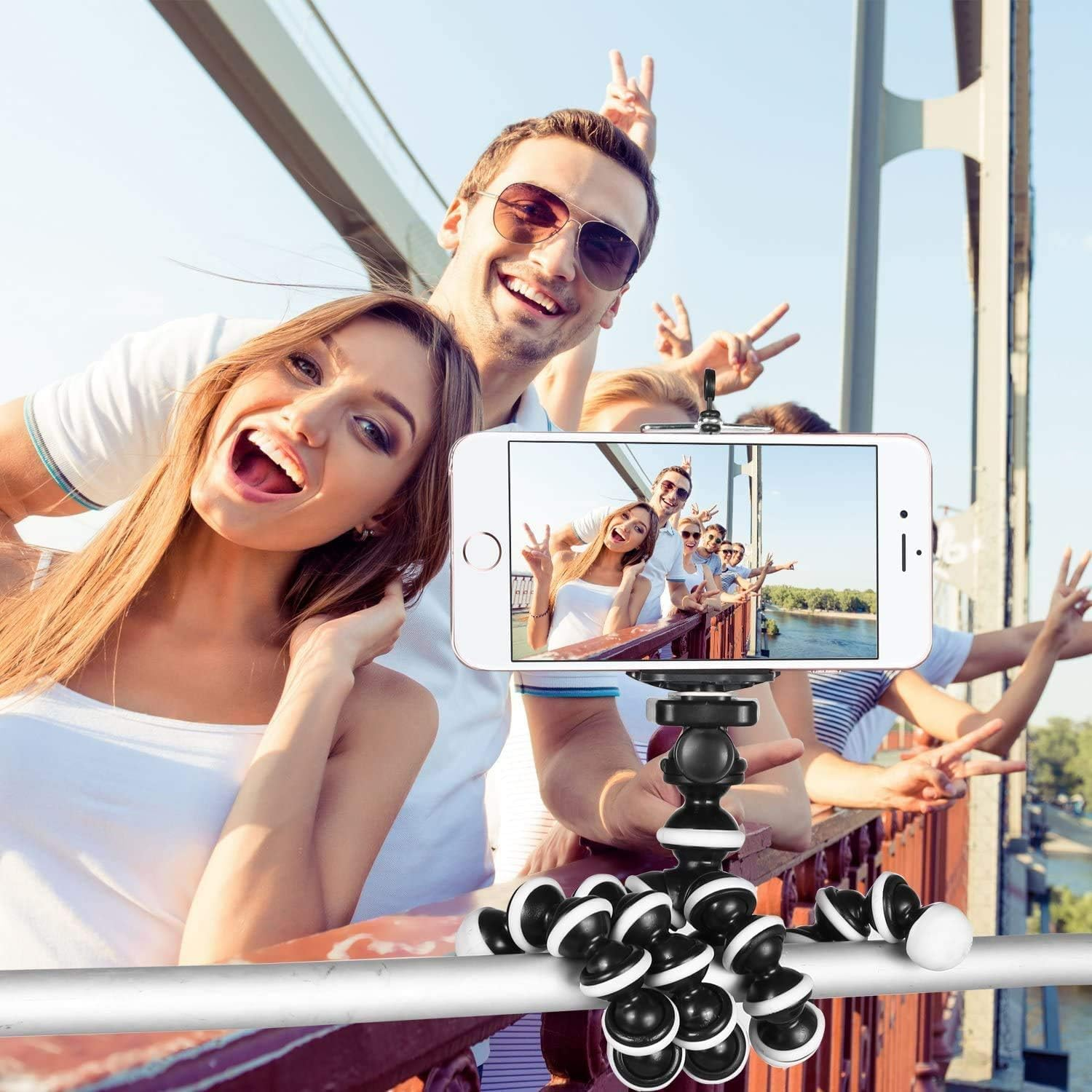 Octopus Flexible Robust Gorilla Tripod for Gopro, Action Cams, Camera, Phone, Iphone. Landscape/Portrait Modes image number 5