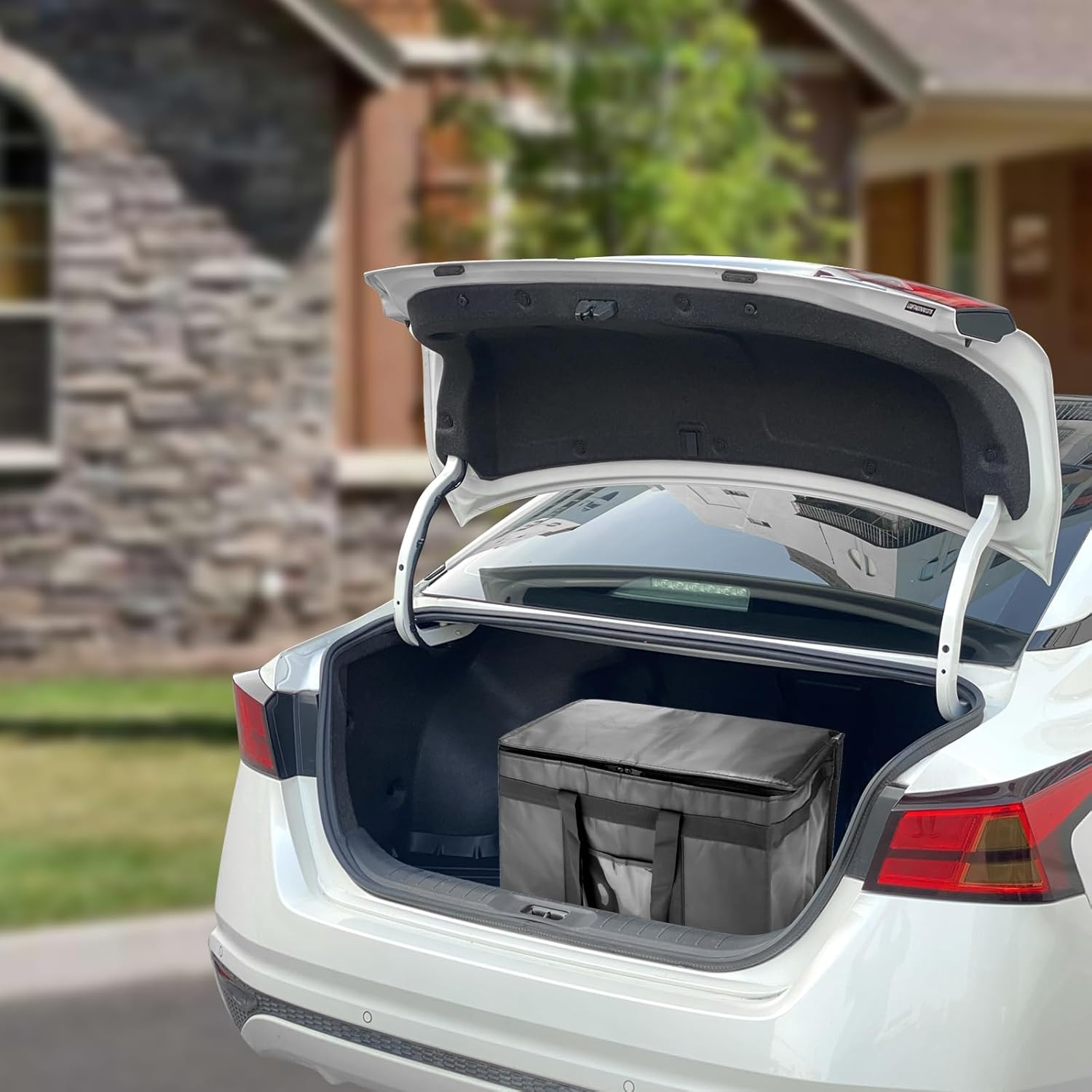 'Yalin XXXL Large Insulated Cooler Bag, Styrofoam Cooler of Keep Food Hot or Cold, Reusable Double Zipper Food Delivery Bag for Grocery Shopping, 23'' W X 15'' H X 14'' D' image number 2