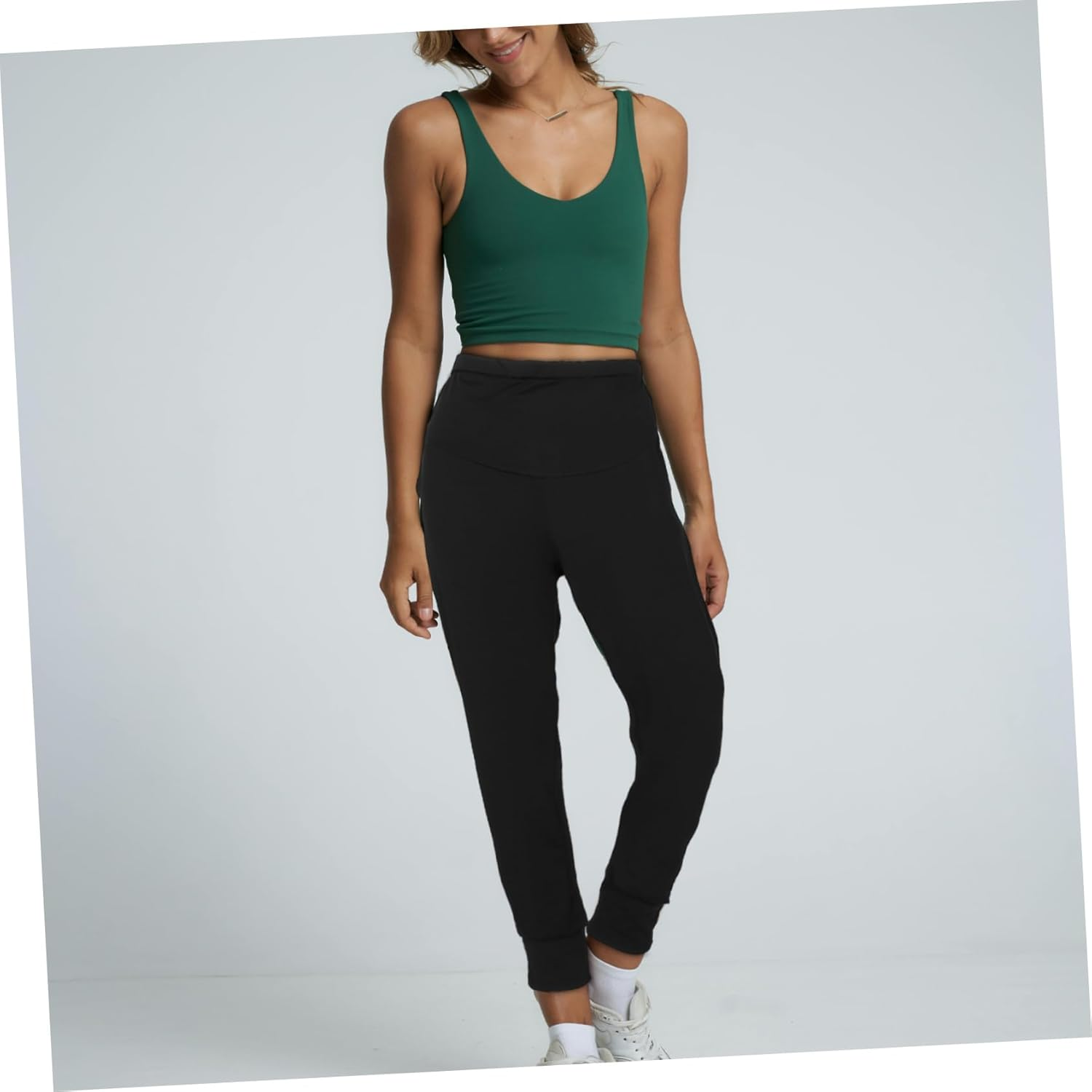 VANZACK Maternity Yoga Pants High Waisted Comfortable Workout Trousers for Pregnancy Women Activewear Lounge Pants Summer Wear Gym Clothing Black image number 6