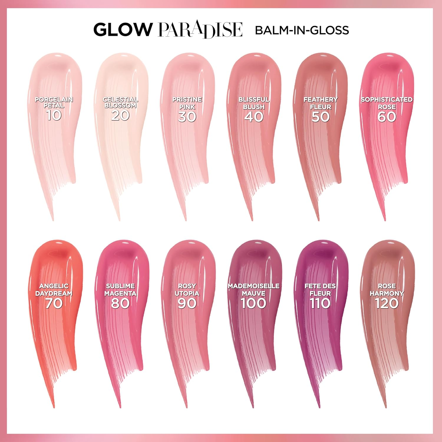 (40 Blissful Blush) - L'Oreal Paris Glow Paradise Hydrating Lip Balm-In-Gloss with Pomegranate Extract and Hyaluronic Acid, Ultra-Gentle, Non-Sticky Formula, Blissful Blush, 7Ml