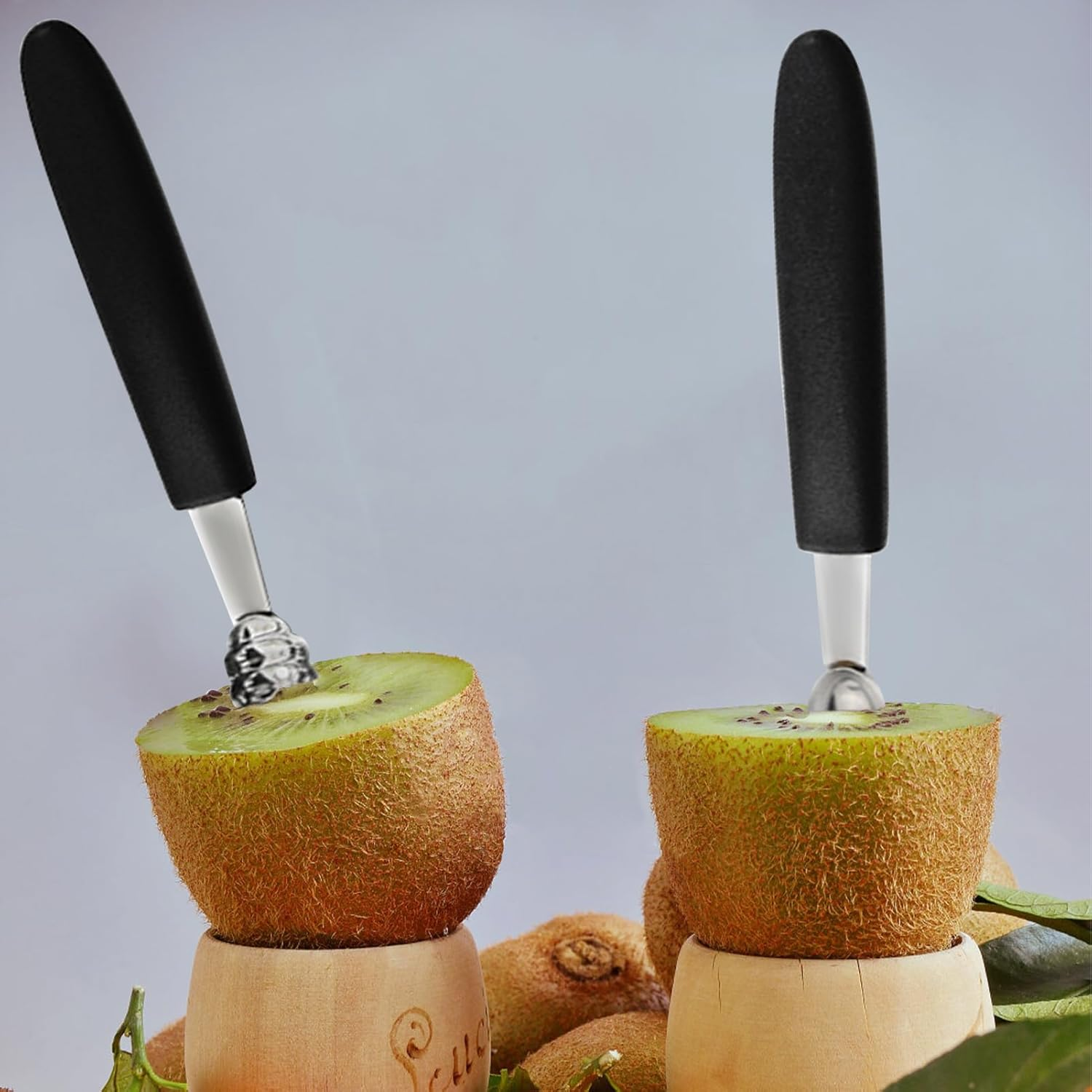 YLSZHYR 7Pcs Melon Baller Scoop Set, Stainless Steel Baller Scoop,Stainless Steel Melon Ballers Melon Scoop for Cutting and Scooping Fruit Melons Cake Scoop Cake Press Mold Spoon image number 2