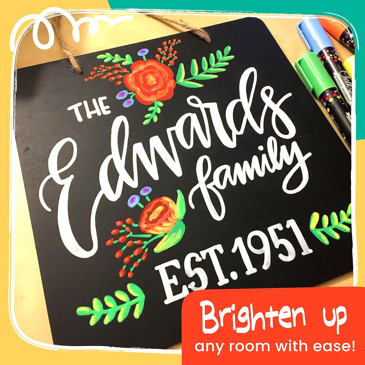 Chalkola Liquid Chalk Markers Erasable (10 Pack) W/Gold & Silver - Washable Paint Chalk Pens for Chalkboard Signs, Blackboard, Car Window, Bistro, Glass, Board - Neon Wet Wipe 6Mm Reversible Bold Tip image number 3