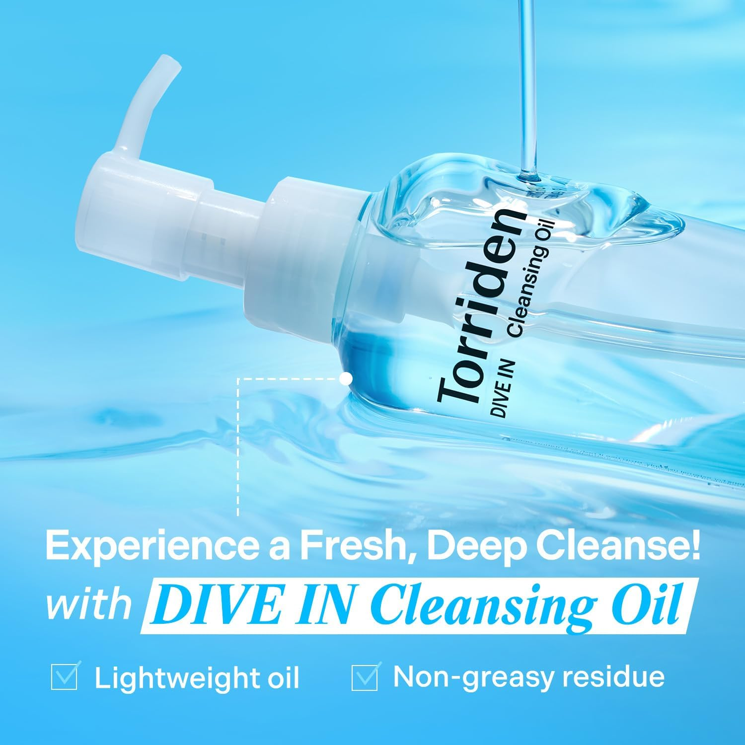 Torriden DIVE in Cleansing Oil 200Ml (6.76 Fl.Oz.) | Makeup Blackhead Remover | Hydrating Deep Facial Cleanser for All and Sensitive Skin | Hyaluronic Acid, Panthenol, Allantoin | Korean Skin Care image number 4