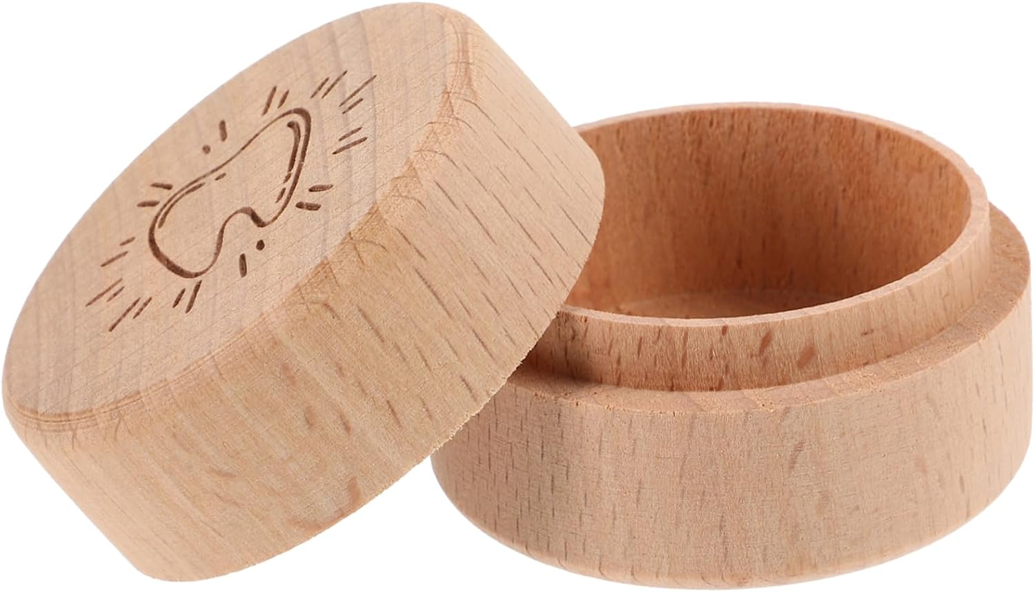 Wooden Deciduous Tooth Box First Tooth Box Boys and Girls Storage Case Organizer for Lost Keepsake Shower image number 6