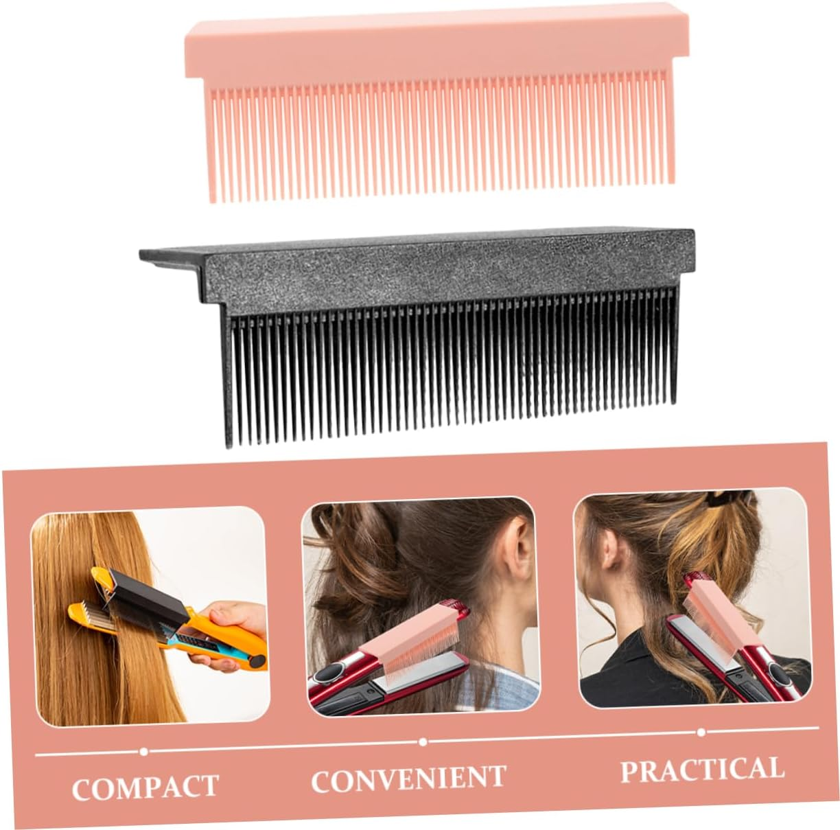 TOVINANNA 2Pcs Hair Straightener Brush Replacement Straightening Comb for Hair Tool Electric Straightening Comb for Home Use image number 3