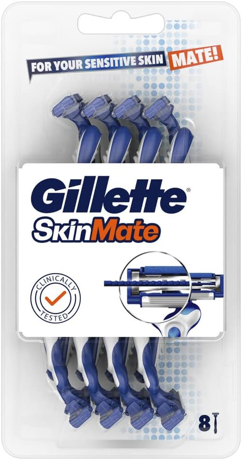 Gillette Skinmate Sensitive Disposable Razor for Men, 8 Count image number 6